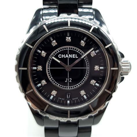 chanel j12 black 38mm diamond bezel|Chanel j12 price list.